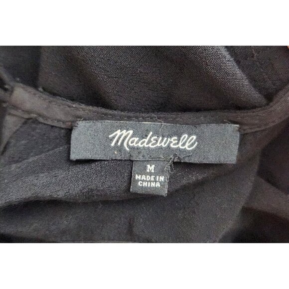 Madewell Tank Top Womens Medium Black Sleeveless Blouse Shirt Viscose FA16 - Picture 6 of 7